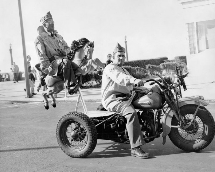 106 with a hobby horse on the back for a 1950s American Legion parade..jpg