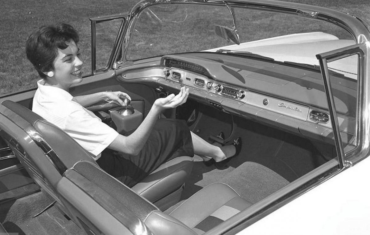 181 GM PR photo of a Joy Stick operated Impala Concept Car - from the late 1950s.jpg