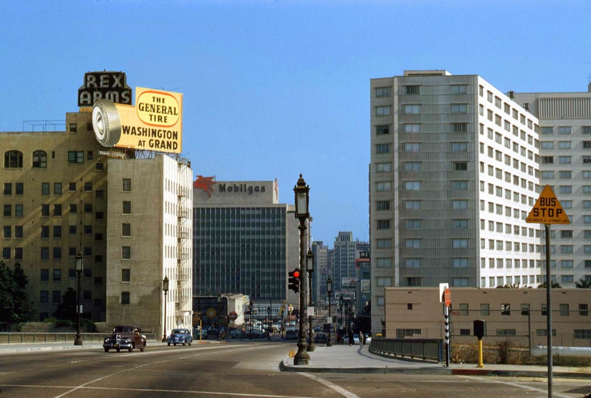 1954 Los Angeles Rex Arms building Mobilgas building and Gen.jpg