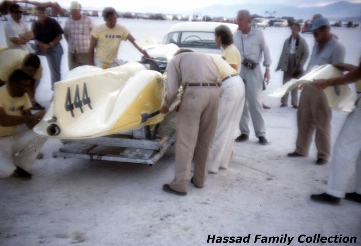 1957 - #444 Vesco & Dinkins 'Little Giant' X (Experimental Class) Streamliner.jpg