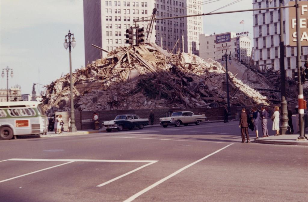 1961, the debris of Old City Hall.jpg