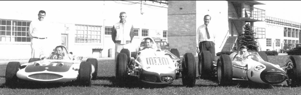 1963 Indy Car builders,L to R Mickey Thompson.JPG