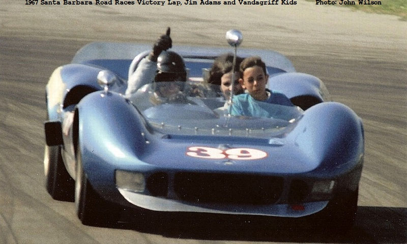 1967 Santa Barbara Victory Lap with Jim Adams Driving the Vandagriff Kids in McLaren.jpg