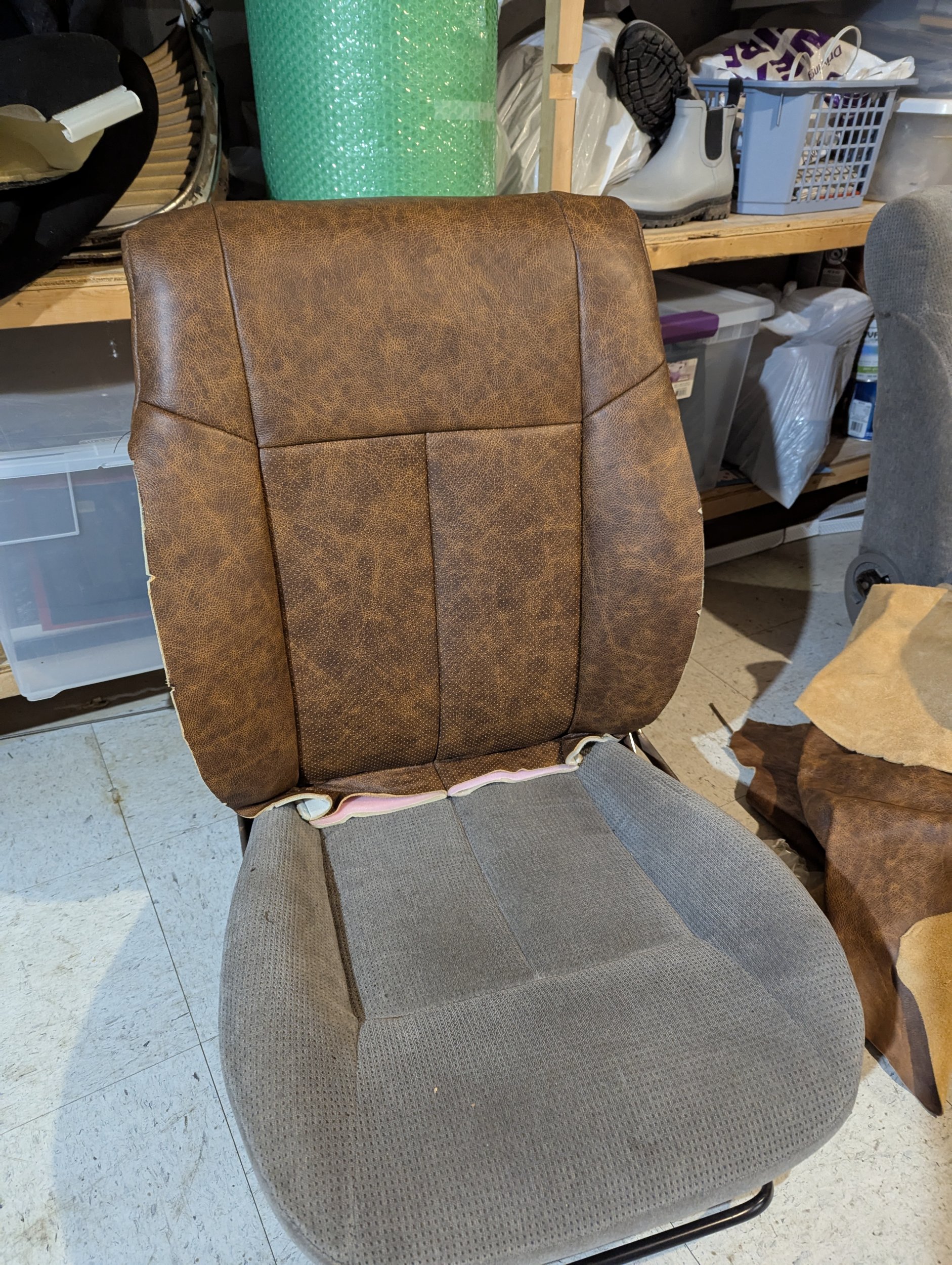 2025.07.16 Startingon the leather seat trim.jpg