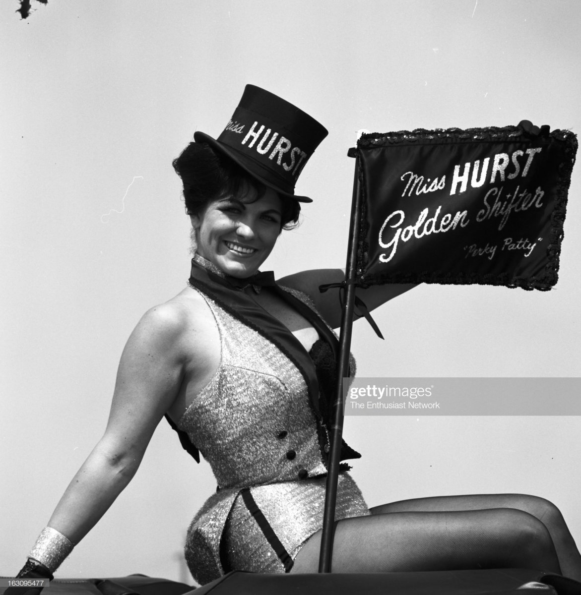 2nd Annual Hot Rod Magazine Championship Drag Races. Miss Hurst Golden Shifter Patty Flannery..jpg