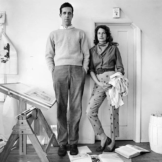 3 9 9a3 fred gwynne with wife jean  1957.jpg