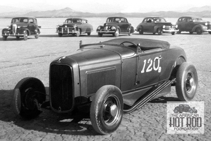 '30~'31 Model A Roadster at a 1949 Mojave Timing Asscociation meet.jpg