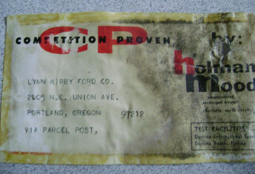 427 SOHC Holman Moody address label.JPG