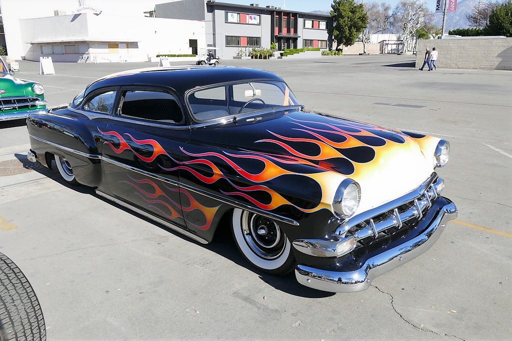 54 Chevy chopped blk flames.jpg