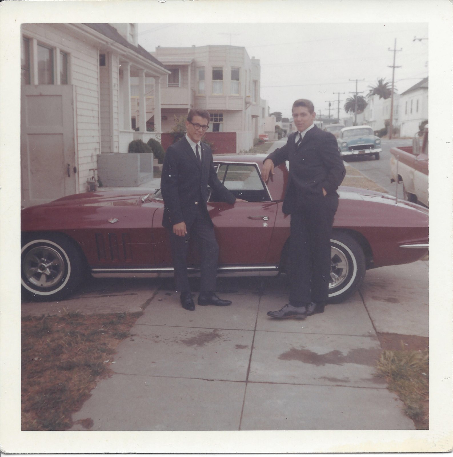 65 Vette Me and Don Graduation.jpg