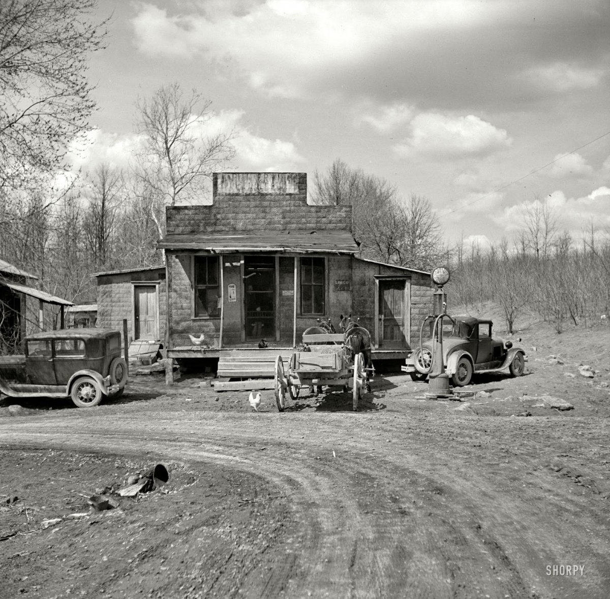 April 1937. Buttermilk Junction, Martin County, Indiana..jpg