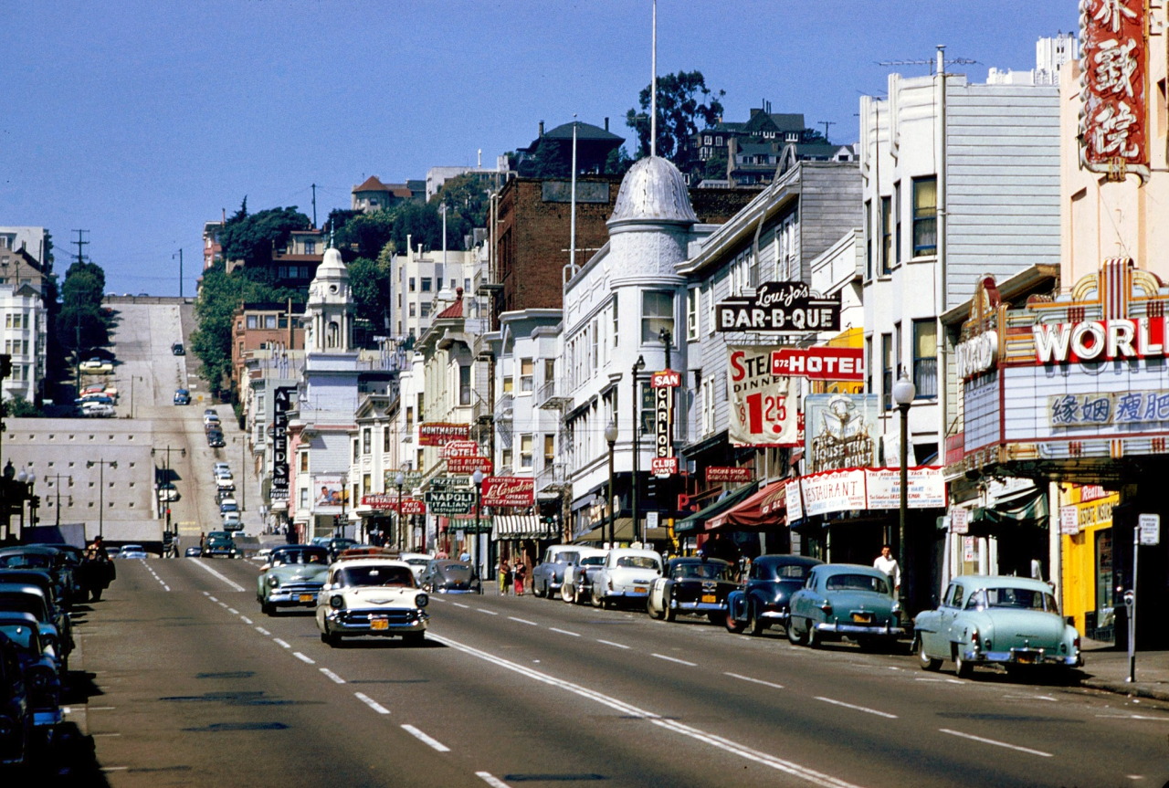 Broadway west from Grant, San Fransisco 1957.jpg