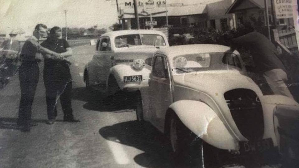 Chaneys Corner 1960s Eric Johnson Fiat with 1500 Ford McNaughton Chev.jpg