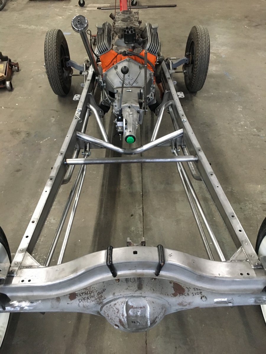 Chassis With Beginning Triangulation and Ladder Bar Fab.jpg