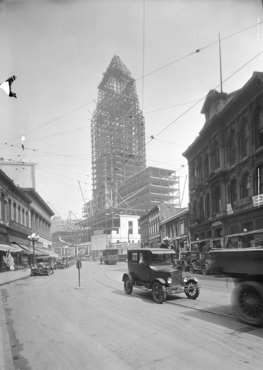 City Hall during construction in 1927, Los Angeles..jpg