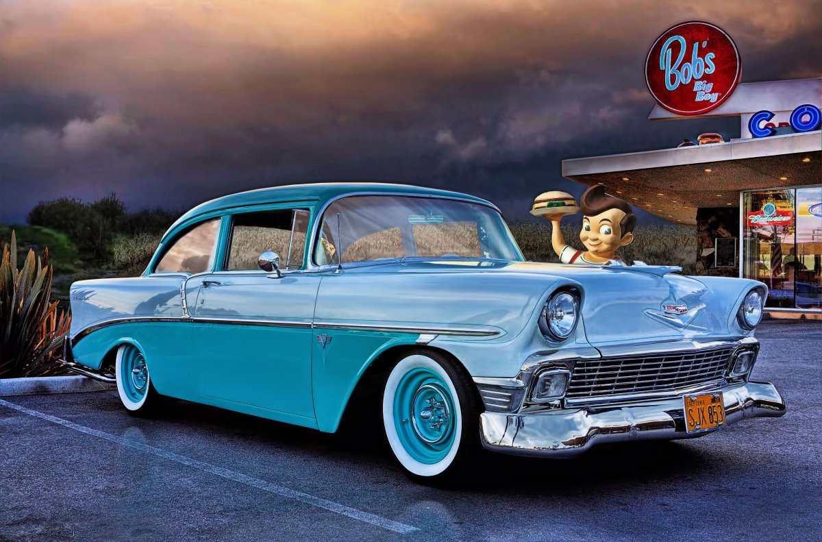 Classic Duo 56 chev and Bob's.jpg