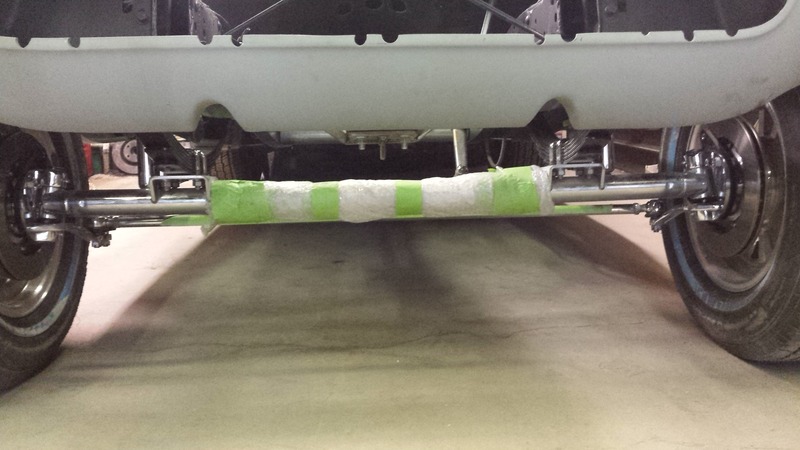 Corvette axle bolted in for final assembly.jpg