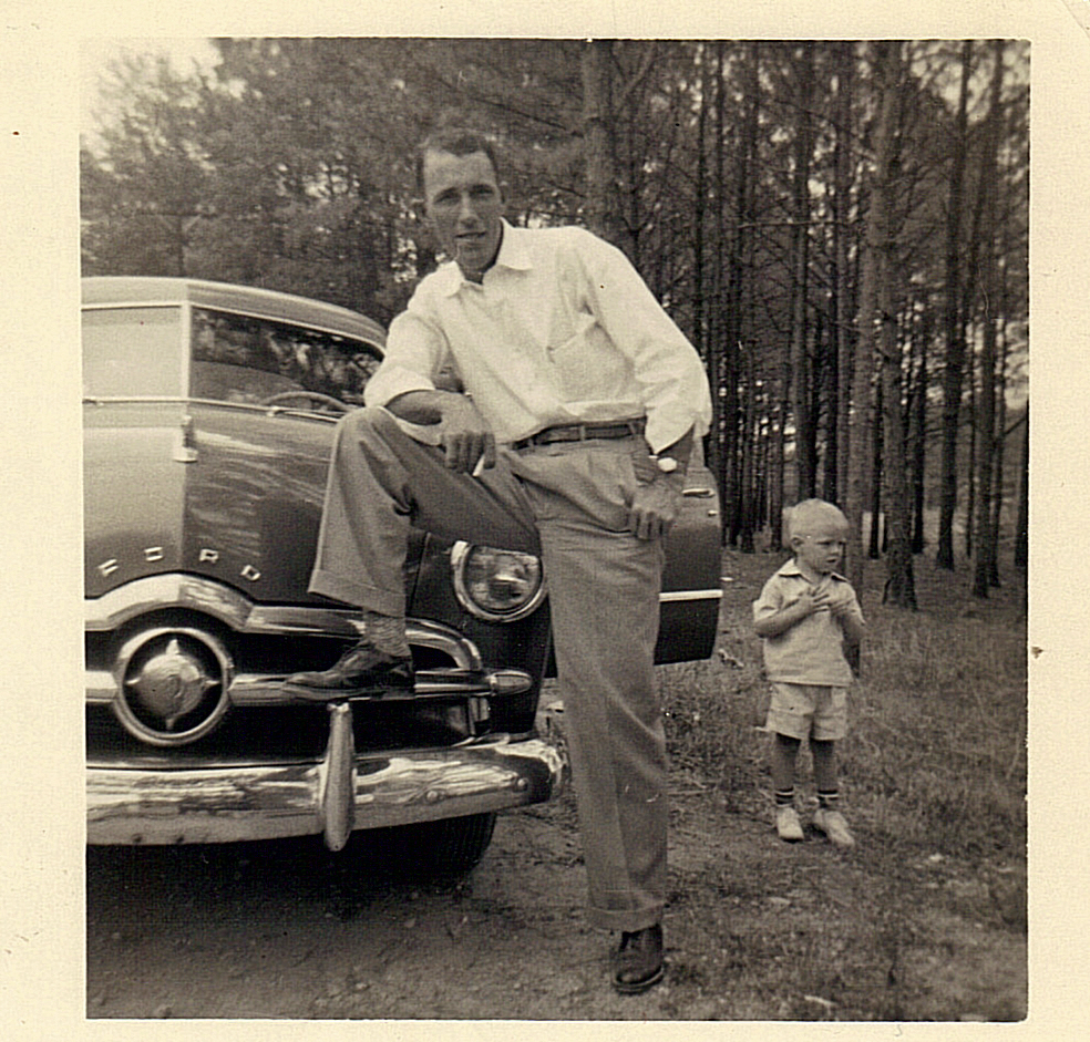 Dad and me Easter Sunday 1953.JPG