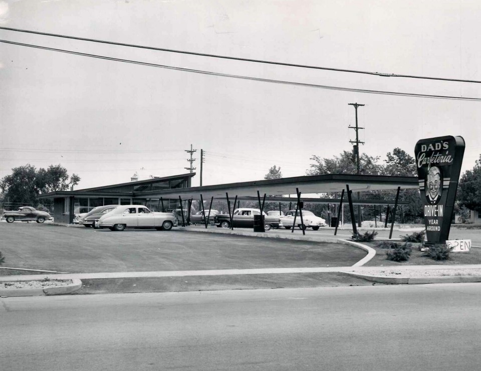 Dad\'s Car-ferteria open at 1909 Fenton Road in 1954.jpg