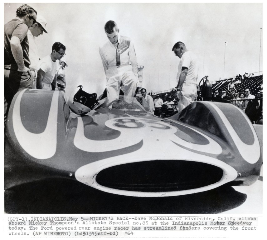 Dave MacDonald in Mickey Thompson racer May 5 1964.jpg