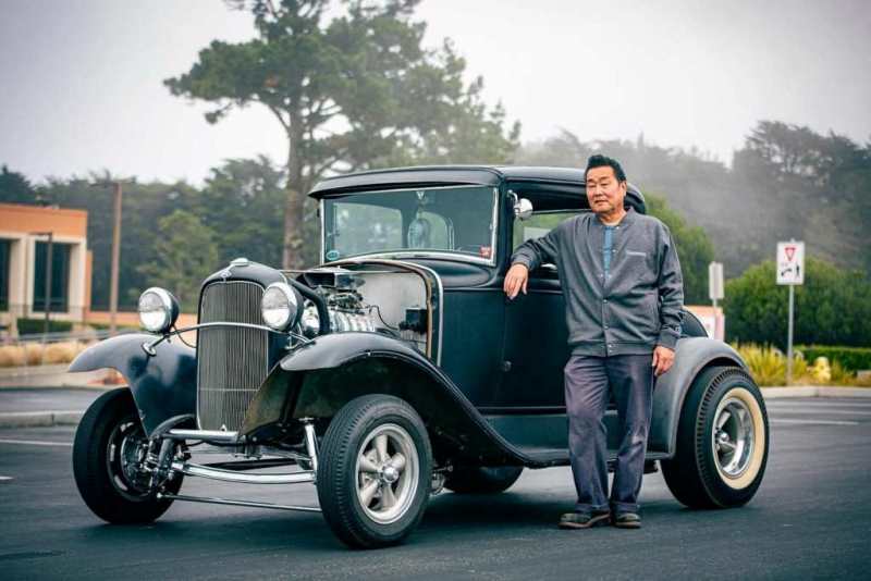 Dave Tanimura & his Model A Coupe.jpg