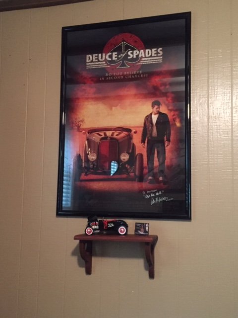 deuce of spades poster framed with car.JPG