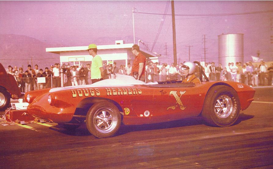 Doug Thorley's Originally created for Bonneville, the X Corvette was modified for drag racing.JPG