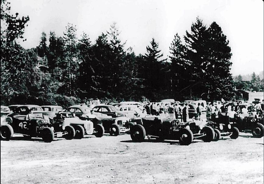 Drag race meet held at Sky Park Airport in Scott's Valley in 1949. Courtesy of Don Jensen b.JPG