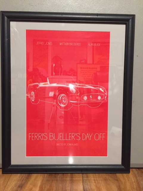 ferris bueller window card framed.JPG