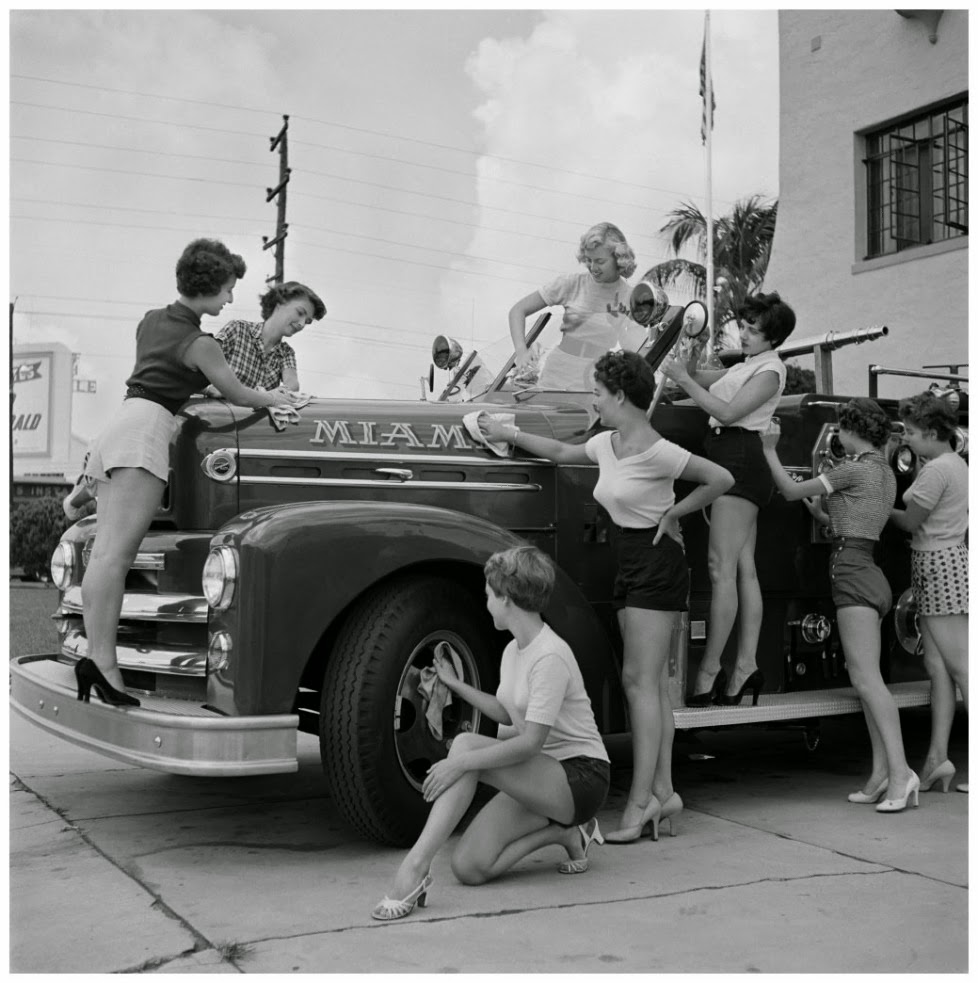 Fire station in Miami Beach, Fla_ 1955 Photo Bunny Yeager.jpg