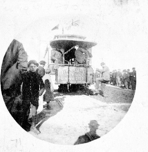 First Victoria Streetcar run February 1890.jpg