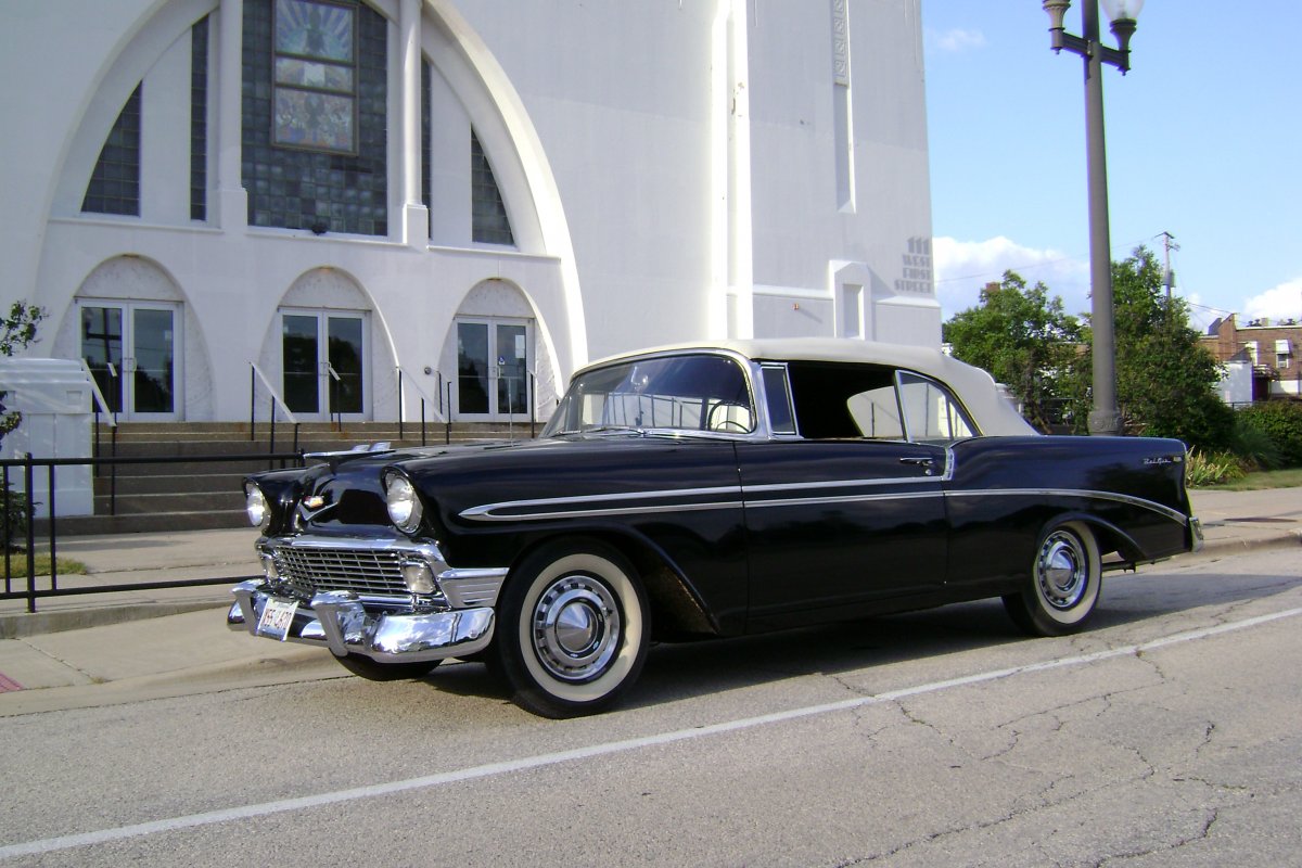 front view of my `56 in front of Belvidere comunity center.JPG