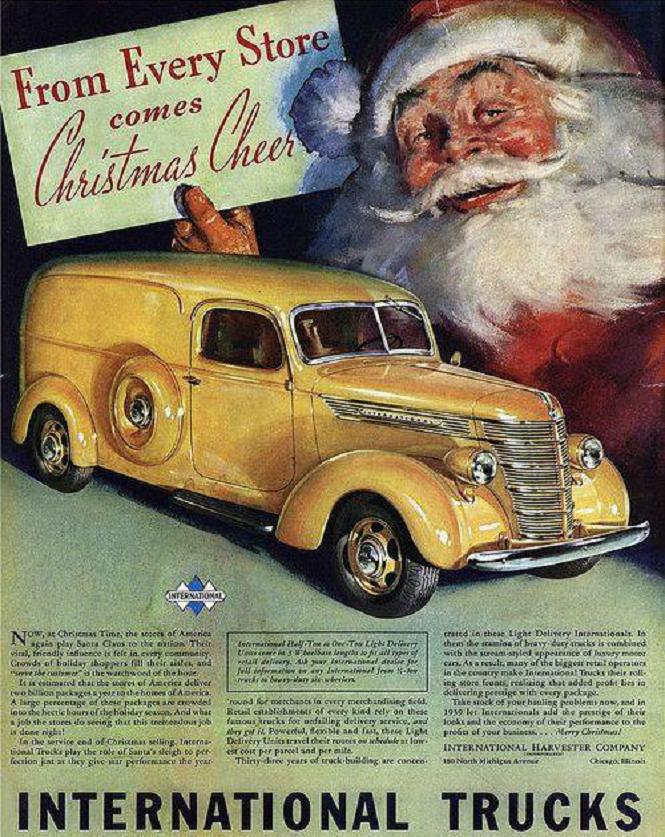 holiday Christmas car ad 1938 International magazine ad Christmas Santa Claus.jpg