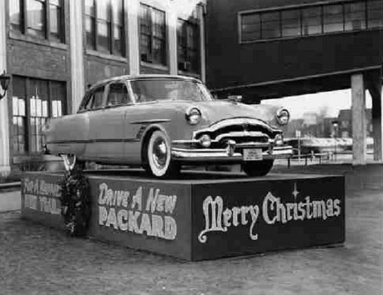 holiday Christmas car dealership 1954 Packard MAYBE YEAR.jpg