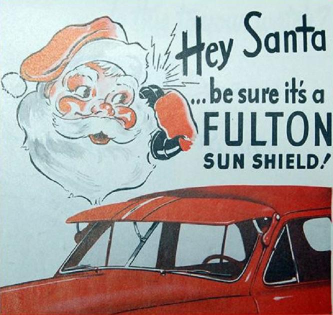 holiday Christmas car Fulton sunvisor Santa Claus Christmas.jpg