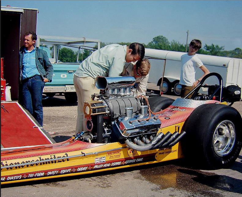 Jim Nicoll drove the Weinerschnitzel top fuel car.JPG