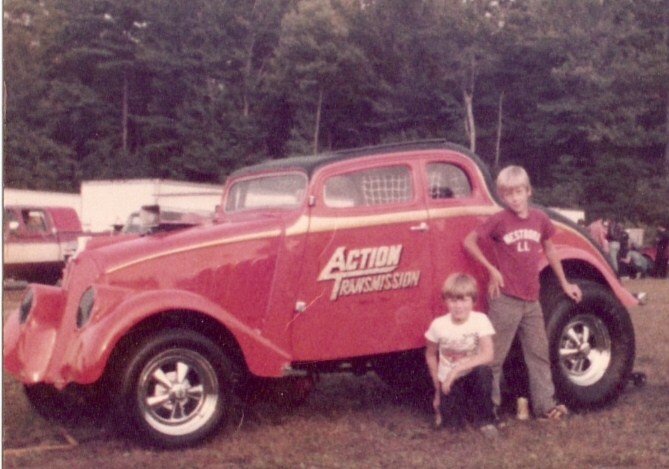 Jimmy and I at new england dragway,  1979.jpg