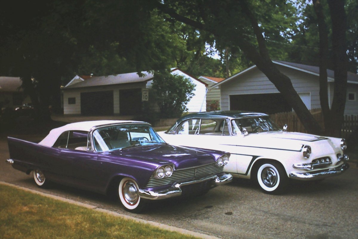 John Tretten 58 Plymouth i w 56 Dodge.jpg