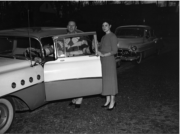 Johnnie Wright and Kitty Wells, Nashville, Tennessee, 1950′s.png