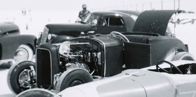 Lawrence Brocchini's Model A Roadster at B'ville (1950).jpg