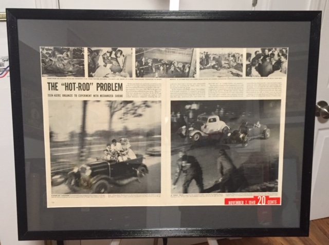 life magazine hot rod article framed.jpg