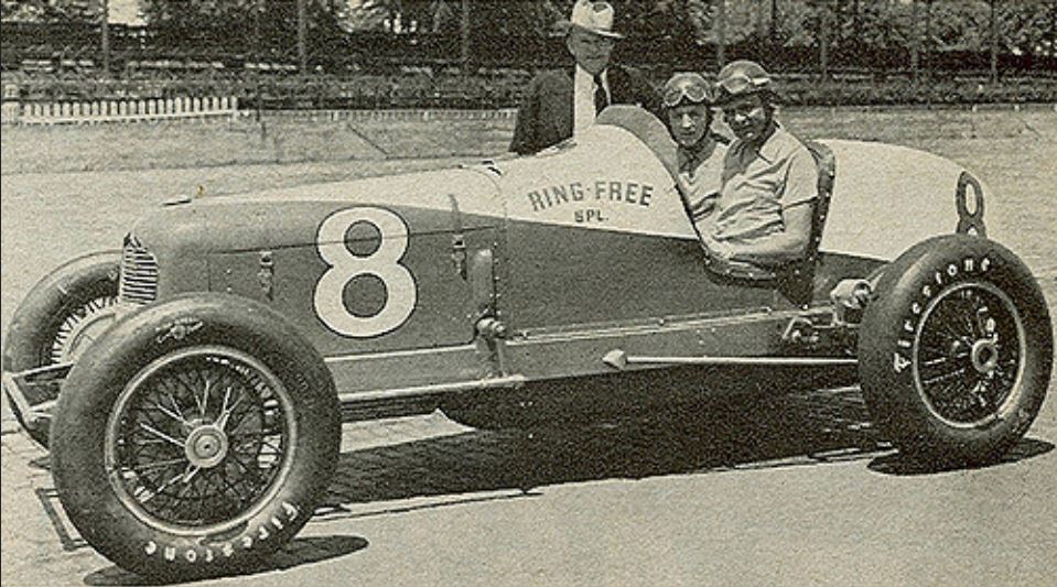 Louis Meyer& his mechanic, Lawson Harris, in their 1936 Indy 500 winner.JPG