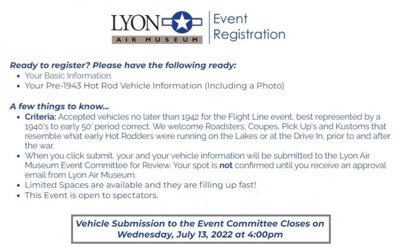 Lyon Air Museum - War Surplus On Wheels - Hot Rods on the Tarmac Event Registartion.JPG
