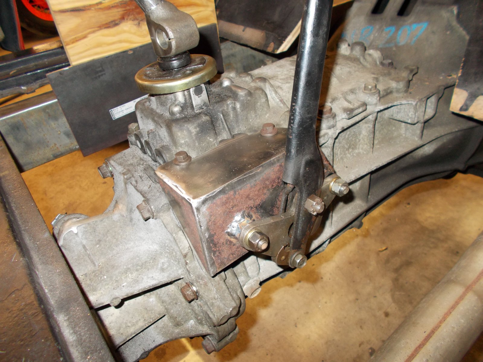 making bracket for e-brake.JPG