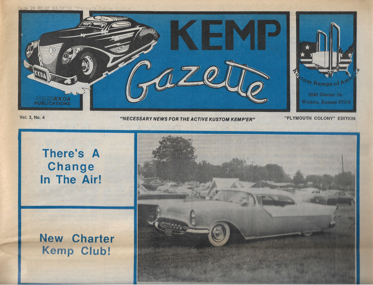 Mark Wojcik 55 Olds KempGaz V3n4 cover 1987.png