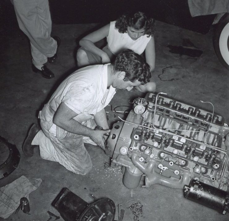 Max-and-Ina-Balchowsky-working-on-an-engine-740x713.jpeg