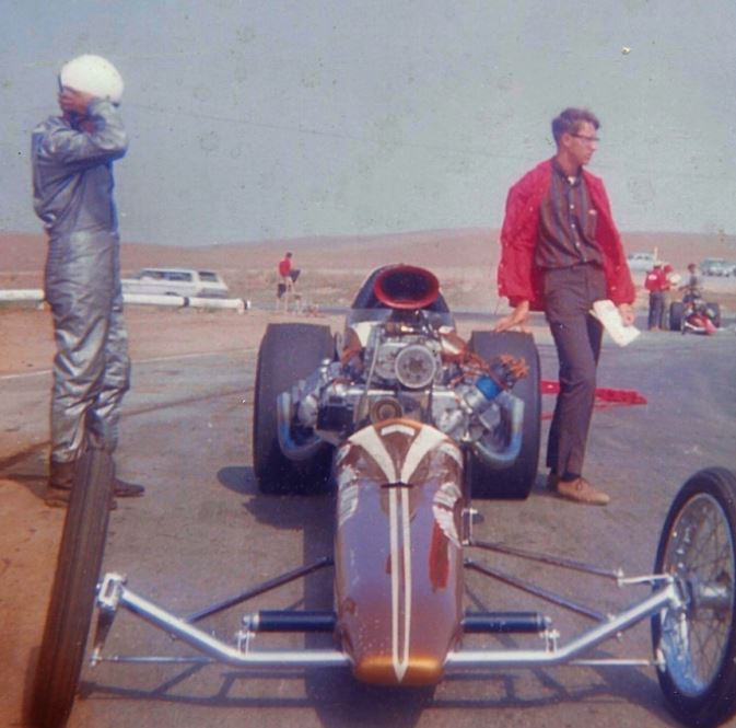 Mel Bashore, at end of Riverside Raceway.JPG