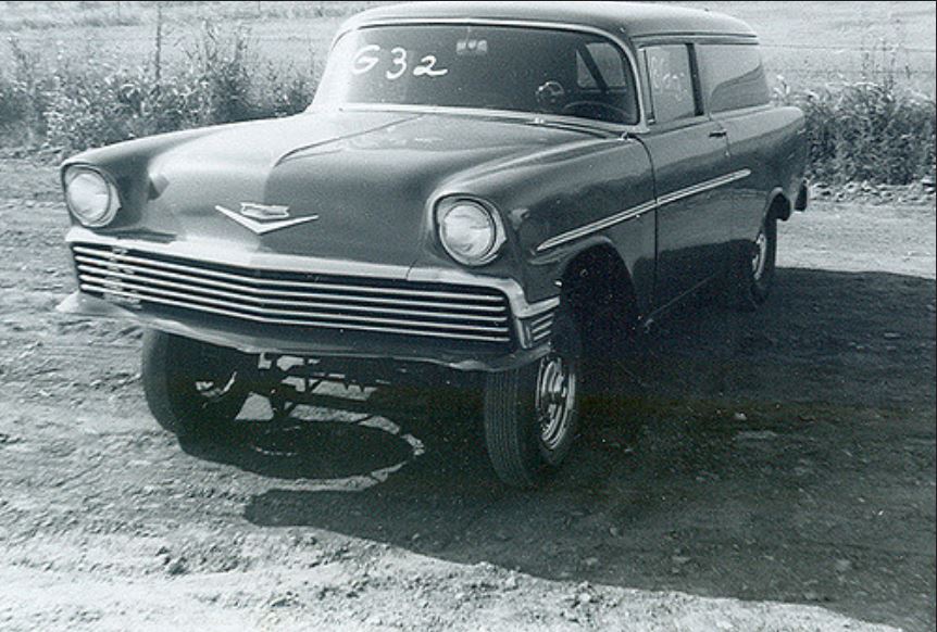 Morrison Longley's '56 Chevy Sedan Delivery with a Dodge 426 Wedge engine..JPG