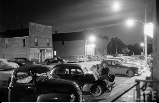 Night and day in Bradgate, Iowa 1950.jpg