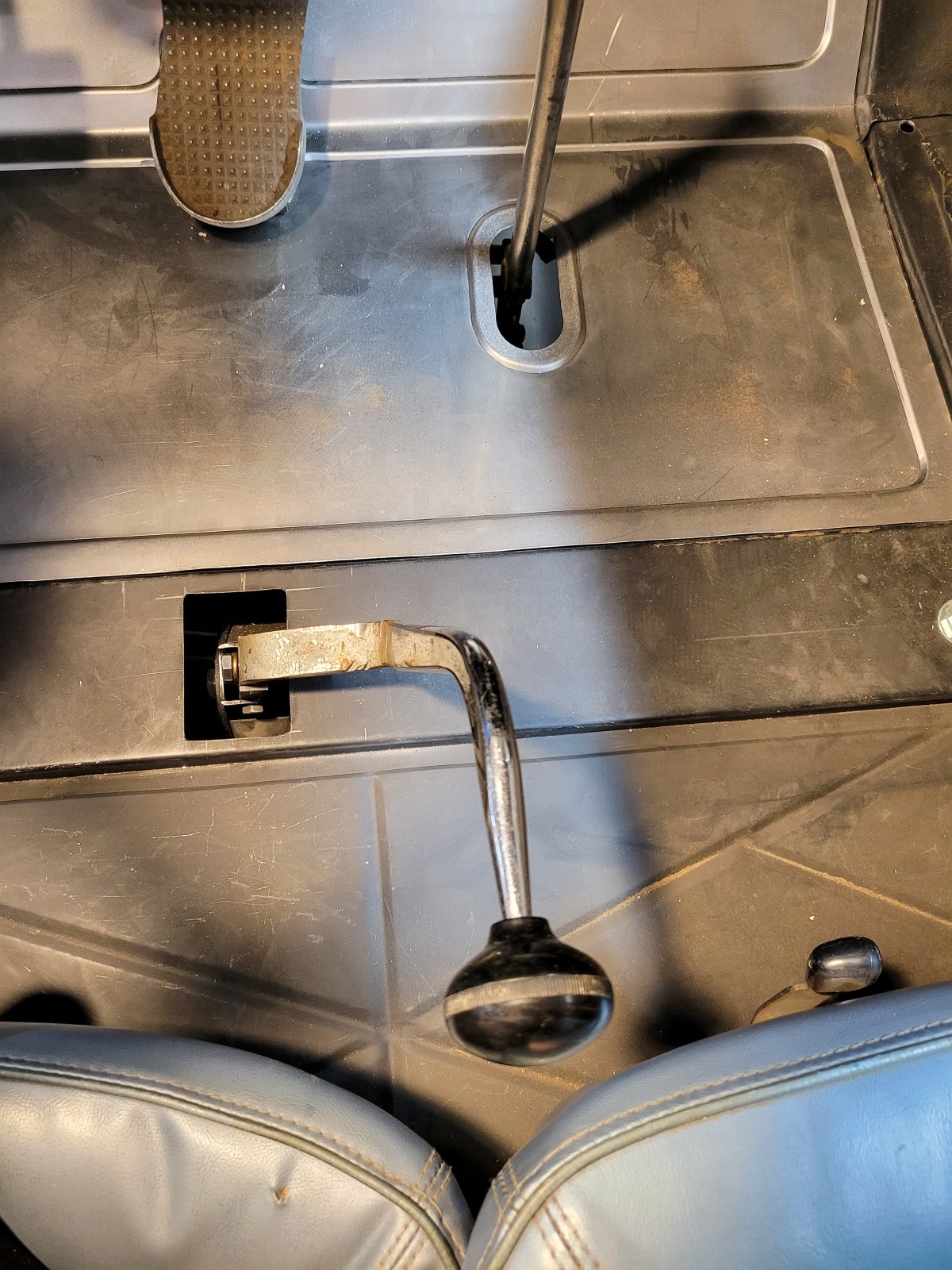 Offset Hurst Shifter Stick in Model A with 4 speed.jpg